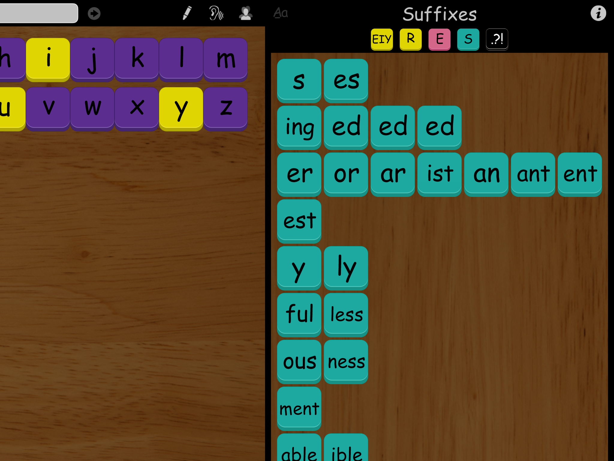 TacTilesApp Suffix Pallet